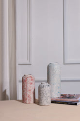 Alamkari India Ceramic Tie-dye Ceramic Vase set of 3